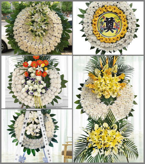 山东济宁金乡县鱼山街道桑园村花圈速递